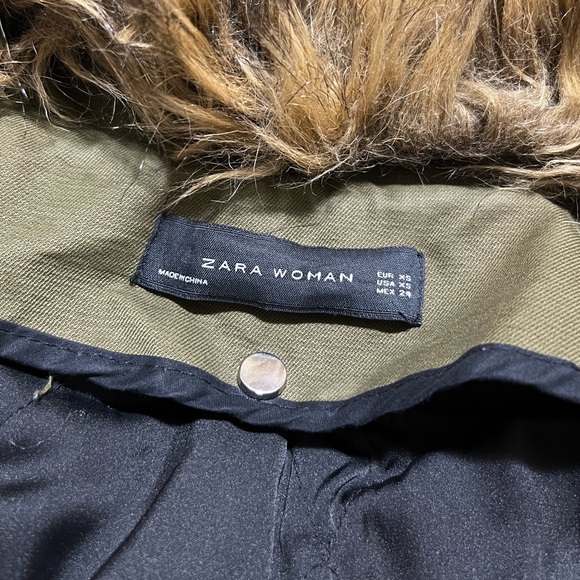 zara faux fur lined winter parka - Picture 9 of 14